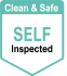 Label Clean & Safe, Self Inspected, 2G Plus